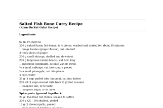 Salted Fish Bone Curry Recipe