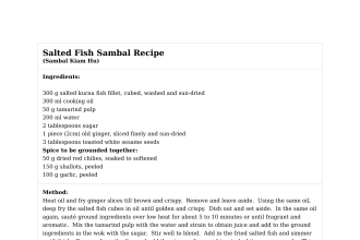 Salted Fish Sambal Recipe