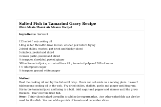 Salted Fish in Tamarind Gravy Recipe