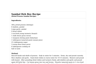 Sambal Heh Bee Recipe