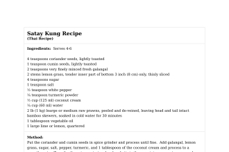Satay Kung Recipe