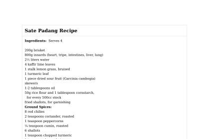Sate Padang Recipe