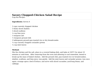 Savory Chopped-Chicken Salad Recipe