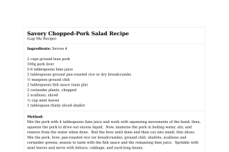 Savory Chopped-Pork Salad Recipe