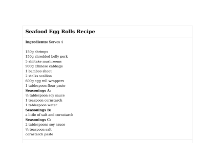 Seafood Egg Rolls Recipe