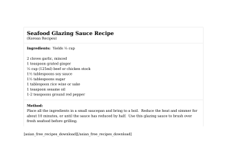 Seafood Glazing Sauce Recipe