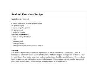 Seafood Pancakes Recipe
