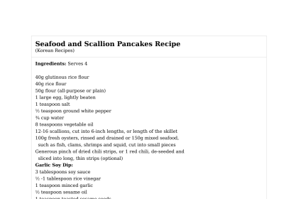 Seafood and Scallion Pancakes Recipe