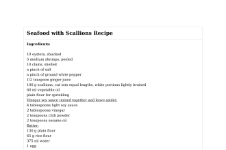 Seafood with Scallions Recipe