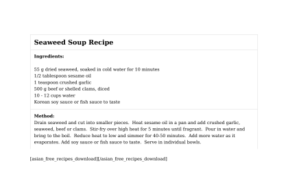 Seaweed Soup Recipe