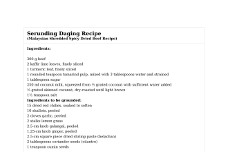 Serunding Daging Recipe
