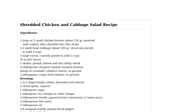 Shredded Chicken and Cabbage Salad Recipe