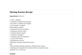 Shrimp Korma Recipe