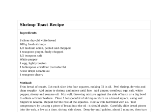Shrimp Toast Recipe