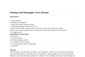 Shrimp and Pineapple Curry Recipe