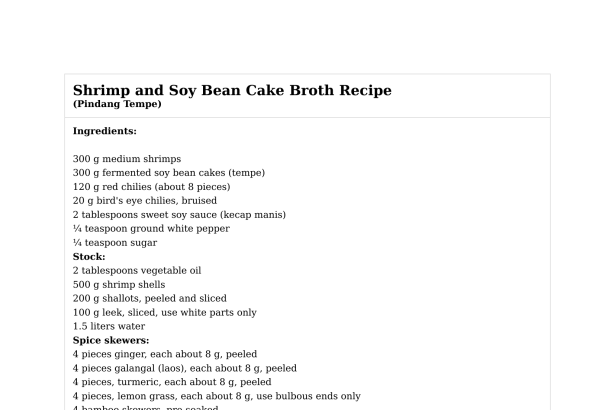 Shrimp and Soy Bean Cake Broth Recipe