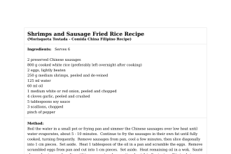 Shrimps and Sausage Fried Rice Recipe