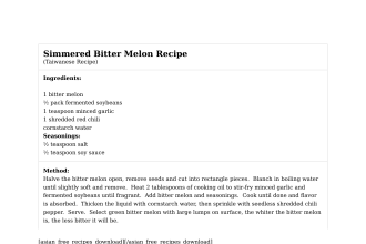 Simmered Bitter Melon Recipe