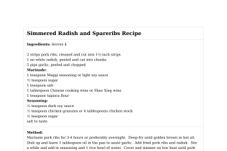 Simmered Radish and Spareribs Recipe