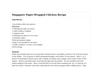 Singapore Paper-Wrapped Chicken Recipe