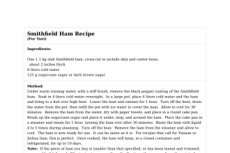 Smithfield Ham Recipe