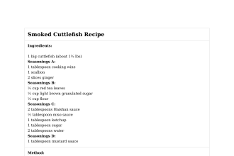 Smoked Cuttlefish Recipe