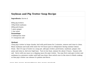 Soybean and Pig Trotter Soup Recipe