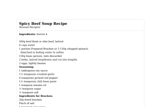 Spicy Beef Soup Recipe
