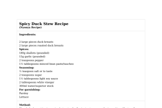 Spicy Duck Stew Recipe