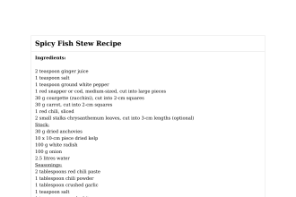Spicy Fish Stew Recipe