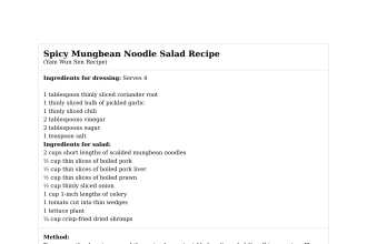 Spicy Mungbean Noodle Salad Recipe