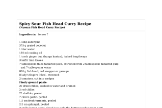 Spicy Sour Fish Head Curry Recipe