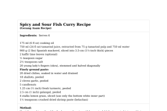 Spicy and Sour Fish Curry Recipe