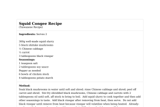 Squid Congee Recipe