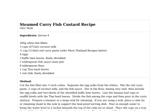 Steamed Curry Fish Custard Recipe