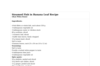 Steamed Fish in Banana Leaf Recipe