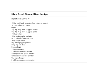 Stew Meat Sauce Rice Recipe
