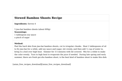 Stewed Bamboo Shoots Recipe