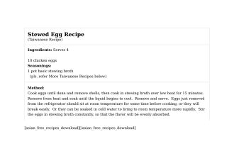 Stewed Egg Recipe