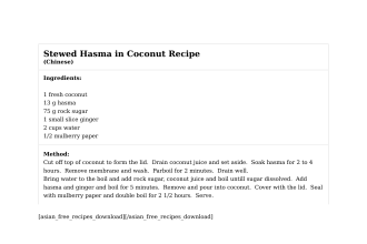 Stewed Hasma in Coconut Recipe