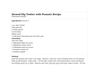 Stewed Pig Trotter with Peanuts Recipe