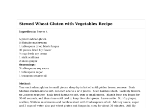 Stewed Wheat Gluten with Vegetables Recipe