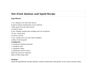 Stir-Fried Abalone and Squid Recipe