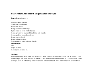 Stir-Fried Assorted Vegetables Recipe