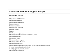 Stir-Fried Beef with Peppers Recipe
