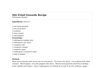 Stir-Fried Gizzards Recipe