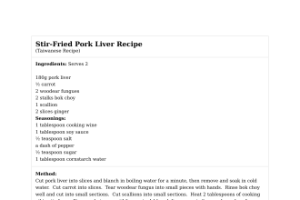 Stir-Fried Pork Liver Recipe