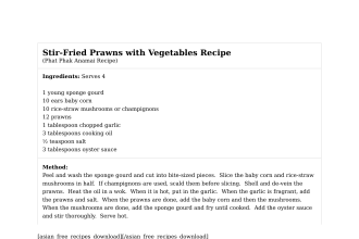 Stir-Fried Prawns with Vegetables Recipe