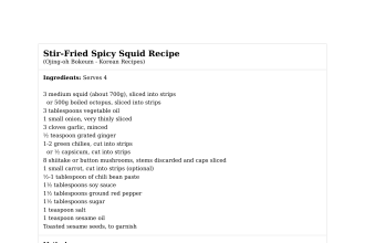 Stir-Fried Spicy Squid Recipe