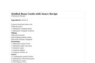 Stuffed Bean Curds with Sauce Recipe